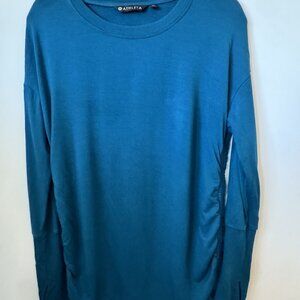 Athleta Size Medium (M) Athleta Women's Blue Long Sleeve Athletic T-Shirt Casual